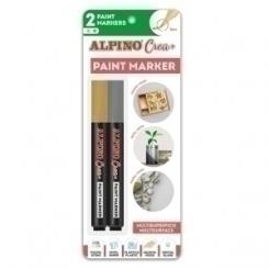 Rotulador ALPINO Paint Marker Blister 2 uds dorado/plata