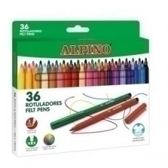 Rotulador ALPINO Standard Estuche 36 uds colores surtidos