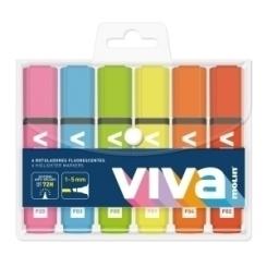 Rotulador Marcador Fluorescente MOLIN Bolsa De 6 uds colores surtidos
