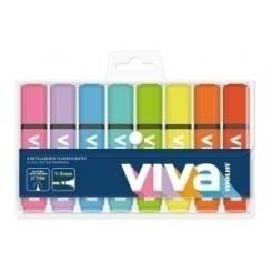 Rotulador Marcador Fluorescente MOLIN Bolsa De 8 uds colores surtidos