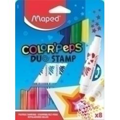Rotulador MAPED Color´Peps Duo Stamp Estuche 8 uds colores surtidos