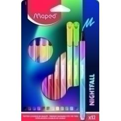 Rotulador MAPED Nightfall Estuche 12 uds colores surtidos