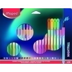 Rotulador MAPED Nightfall Estuche 24 uds colores surtidos