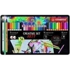 Rotulador Stabilo Arty Line Surtidos estuche 36 uds colores surtidos
