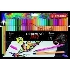 Rotulador Stabilo Pen 68&Point 88 Arty estuche 36 uds colores surtidos
