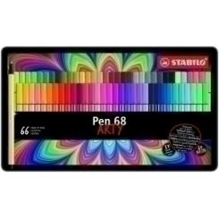 Rotulador Stabilo Pen 68 Arty Estuche Metálico 66 colores surtidos