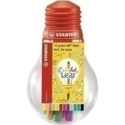 Rotulador Stabilo Point 88  Mini Estuche 12 uds colores surtidos