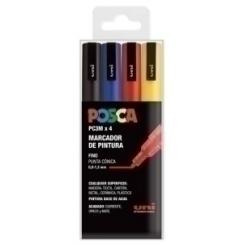 Rotulador Uni-Posca Pc-3M Basic estuche 4