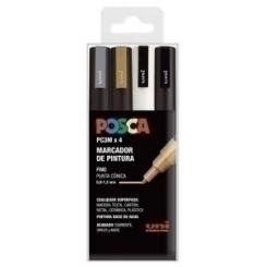 Rotulador Uni-Posca Pc-3M Gswb estuche 4