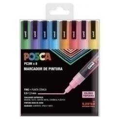 Rotulador Uni-Posca Pc-3M Sp Estuche 8