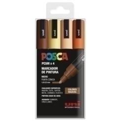 Rotulador Uni-Posca Pc-5M  Col. Madera B/4
