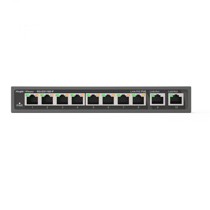 ruijie-networks-rg-es110d-p-switch-no-administrado-fast-ethernet-10-100-energia-sobre-ethernet-poe-negro