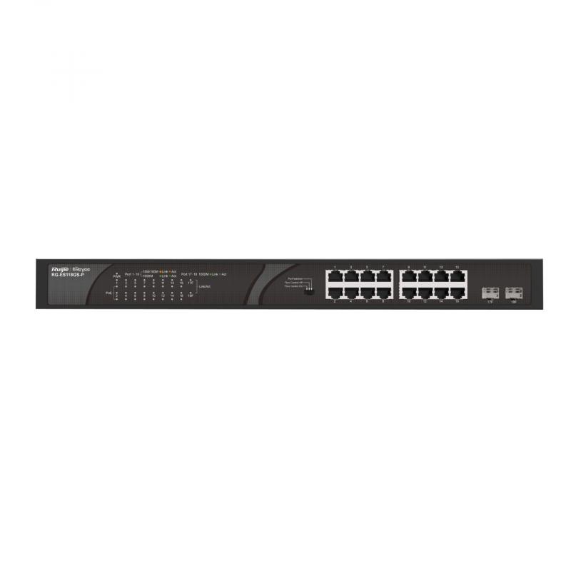 ruijie-networks-rg-es118gs-p-switch-no-administrado-gigabit-ethernet-10-100-1000-energia-sobre-ethernet-poe-negro