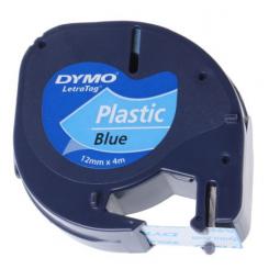 DYMO Cinta 12mmx4mt -Negro/Ultra Azul para maquina Letratag