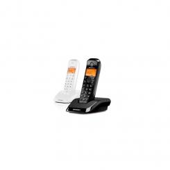 Motorola S12 Duo Teléfono DECT Identificador de llamadas Negro, Blanco