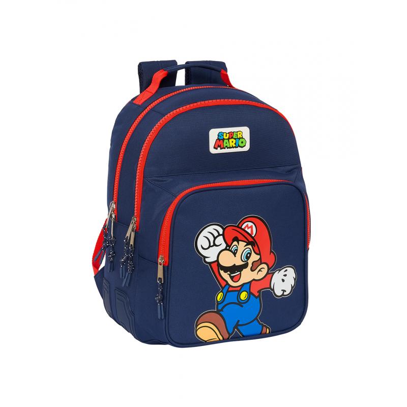 Safta Mochila Doble Adapt. Carro Super Mario 