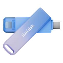 SanDisk Creator Phone Drive unidad flash USB 128 GB USB Type-C / Lightning 3.2 Gen 1 (3.1 Gen 1) Azul, Lila