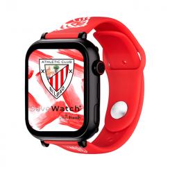SaveFamily Save Family PLUS SmartWatch Ed. Athletic Club Bilbao con GPS y llamada Negro Correa Silicona Roja NO INCLUYE SIM