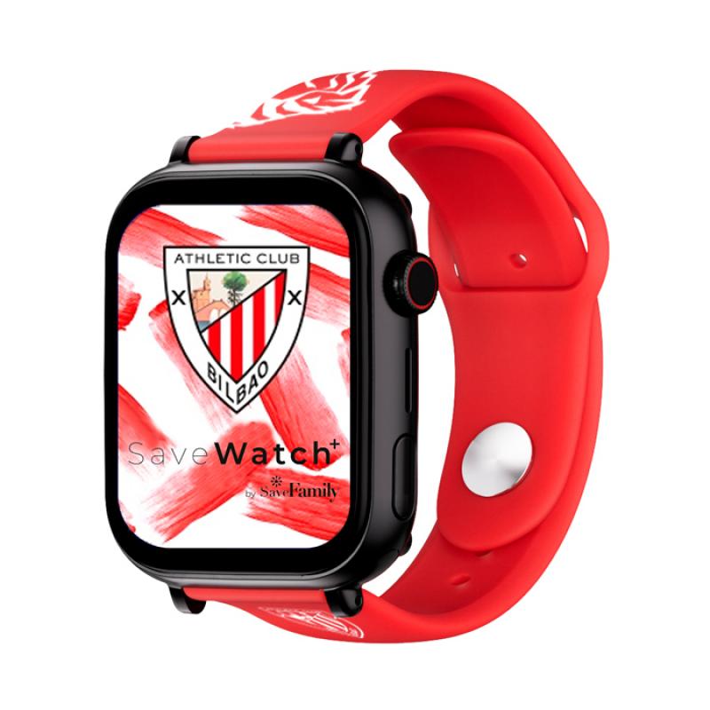 savefamily-save-family-plus-smartwatch-ed-athletic-club-bilbao-con-gps-y-llamada-negro-correa-silicona-roja-no-incluye-sim
