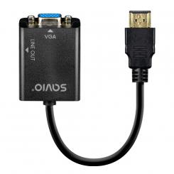 Savio AK-76 adaptador de cable de vídeo Negro