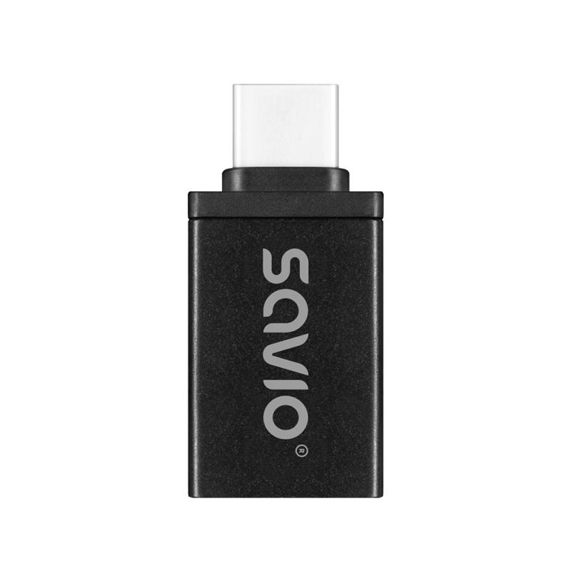 savio-ak-80-adaptador-de-cable-de-video-0-m-usb-tipo-a-usb-tipo-c-negro