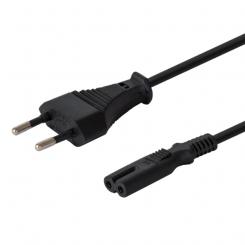 Savio CL-105 cable de transmisión Negro 3 m IEC Type E (3.4 mm, 3.1 mm) IEC C7