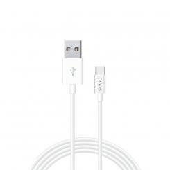 Savio CL-126 cable USB USB 2.0 1 m USB C USB A Blanco