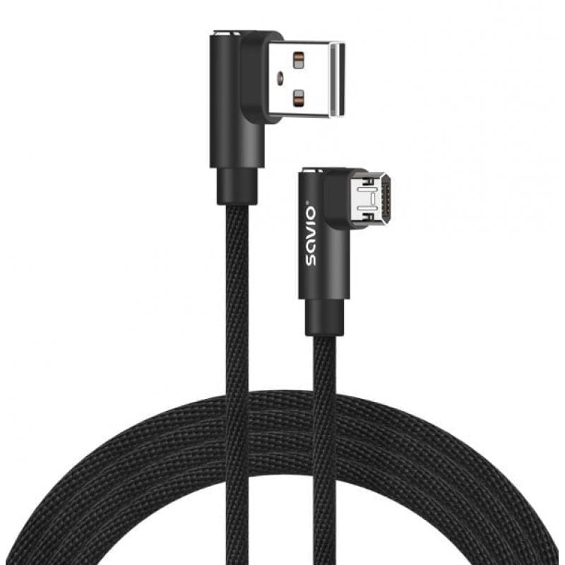 savio-cl-162-cable-usb-2-m-micro-usb-a-usb-a-048-gbit-s-negro