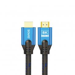 Savio HDMI (M) v2.1 cable 5m 8K copper blue-black golden tips CL-169 cable HDMI HDMI tipo A (Estándar) Negro, Azul