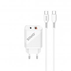 Savio LA-05 cargador de dispositivo móvil Smartphone Blanco Corriente alterna Carga rápida Interior