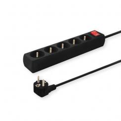 Savio LZ-03 base múltiple 5 m 5 salidas AC Interior Negro
