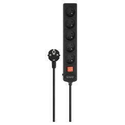 Savio LZ-16 base múltiple 1,8 m 5 salidas AC Interior Negro