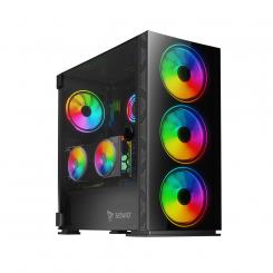 Savio PC Case Prime X1 ARGB Glass Black Midi Tower Negro