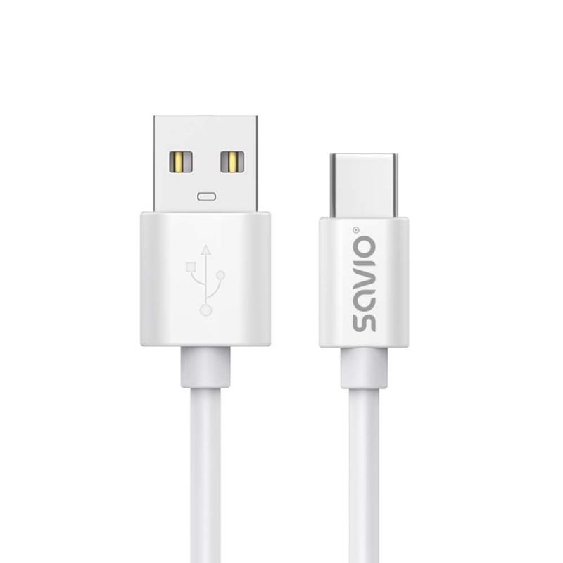 savio-usb-cable-2-m-usb-20-usb-a-usb-c-white-cl-168-cable-usb-3-m-blanco