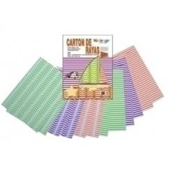 Scrapapel Cart. Impresa 24X32 Rayas Neon