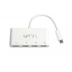 SCT502 base para portátil y replicador de puertos USB 3.2 Gen 1 (3.1 Gen 1) Type-C Blanco