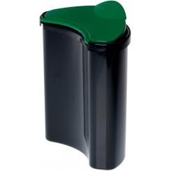Selector residuos RECICLAJE Archivo 2000 4 litros 105x240x270 mm negra tapa verde