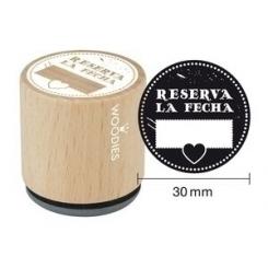 Sello Colop Woodies Ø30Mm Caucho Gris  Reservad La Fecha