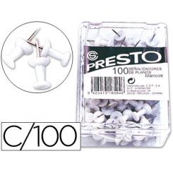 Señalizador de planos Q-CONNECT blanco caja de 100 unidades