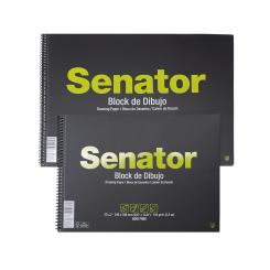 SENATOR Bloc Dibujo PP Folio prolongado 20H con recuadro y con taladro