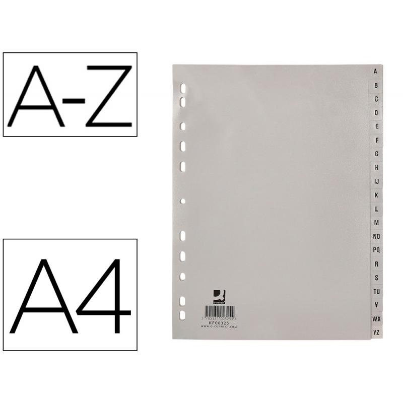 separador-alfabetico-q-connect-plastico-a-z-din-a4-multitaladro
