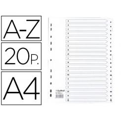 Separador Exacompta Cartulina Blanca A-Z Juego De 20 Separadores DIN A4 11 Taladros