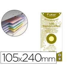 Separador Exacompta Cartulina Reciclada Juego De 100 Separadores 105X240 con Taladros Colores Surtidos