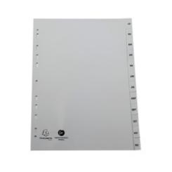 Separadores impresos polipropileno 13x100º 12 posiciones janvier - décembre - A4 - Gris