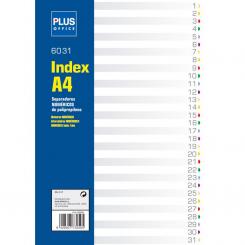 Separadores Plus A4 PP Numerico 31 Pestañas