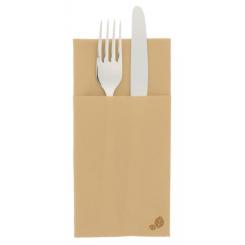 Servilletas canguro 55 grs/M2 40x40 cm natural airlaid, 1 paquete de 50 uds