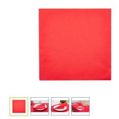 SERVILLETAS ECOLABEL 2 CAPAS 18 G/M2 39x39 CM ROJO TISSUE 100 uds