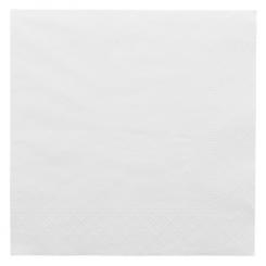 Servilletas ECOLABEL 2 capas, 18 grs/M2 33x33cm blanco tissue, 1 paquete de 100 uds
