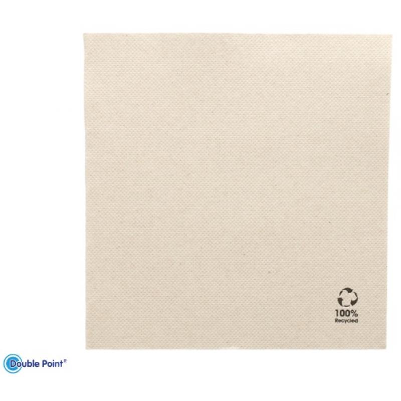 Servilletas ECOLABEL DOUBLE POINT 19 grs/M2 33x33 natural tissue reciclado (24 paquetes de 50 uds)