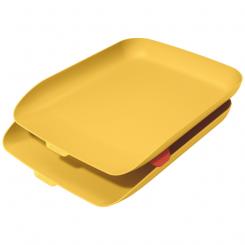 Set 2 bandejas de sobremesa LEITZ Cosy, amarillo